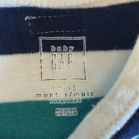GAP Baby - Striped Onesies and jogger pants - Navy, White, Teal - Picture 3 of 7